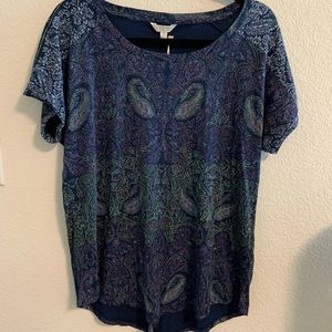 Lucky Brand New Paisley Blouse Large